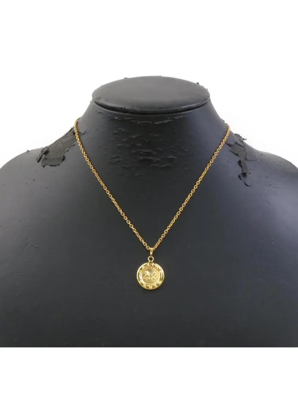 Auth Celine Necklace Gold Metal - #293933C15B
